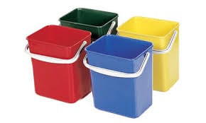SECCHIELLO 6 LT BLU CON MANICO