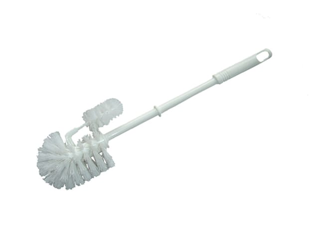 SPAZZOLINO PER WC CON PULIBORDO BIANCO MIRA