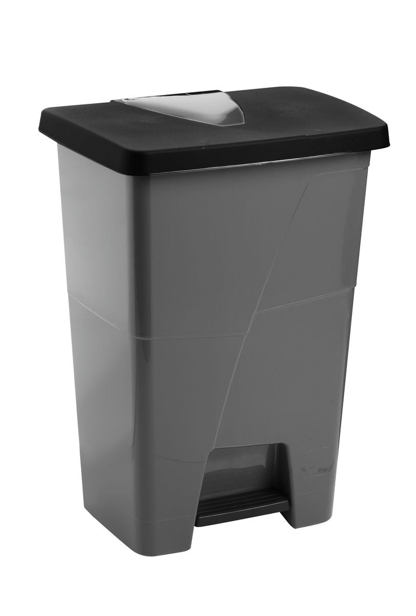 SECCHIO CON COPERCHIO E PEDALE 45 LT ANTRACITE
