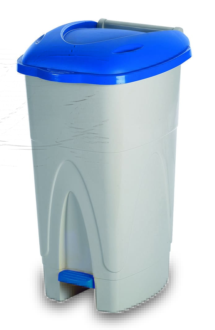 CONTENITORE RIFIUTI CON COPERCHIO E PEDALE 110 LT