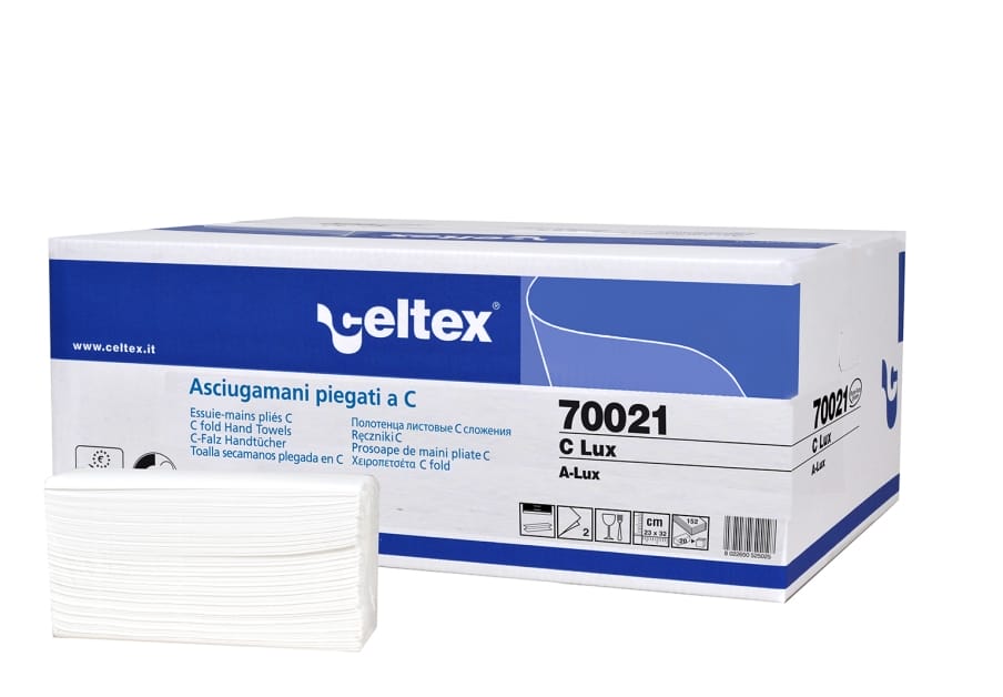 ASCIUGAMANI PIEGATI "C" CELTEX MICROGOFFRATO