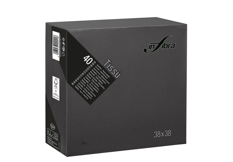 TOVAGLIOLI NERO PUNTA A PUNTA 38X38